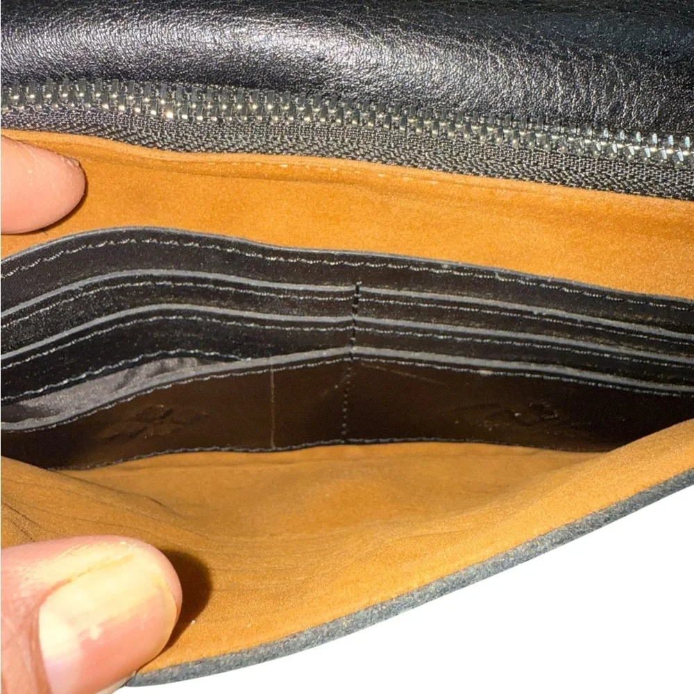Patricia Nash Clutch Wristlet Black Leather - Picture 9 of 15